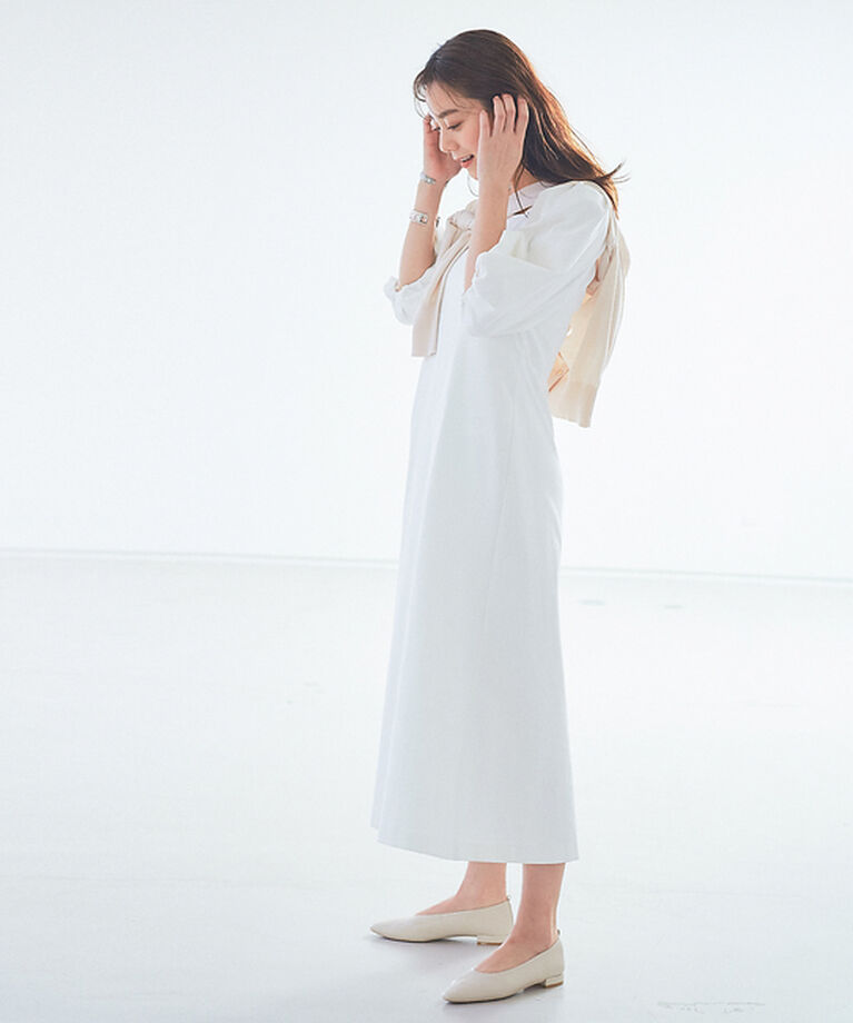 Rouge vif「ボリュームスリーブシェルタリングワンピース」|ワンピース|
