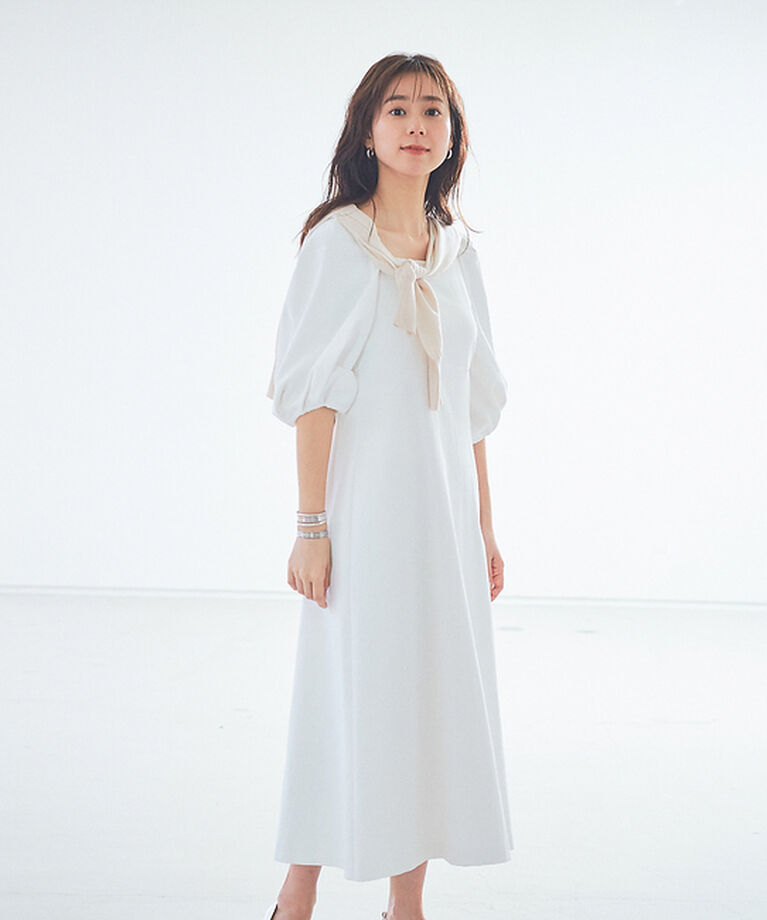 Rouge vif「ボリュームスリーブシェルタリングワンピース」|ワンピース|
