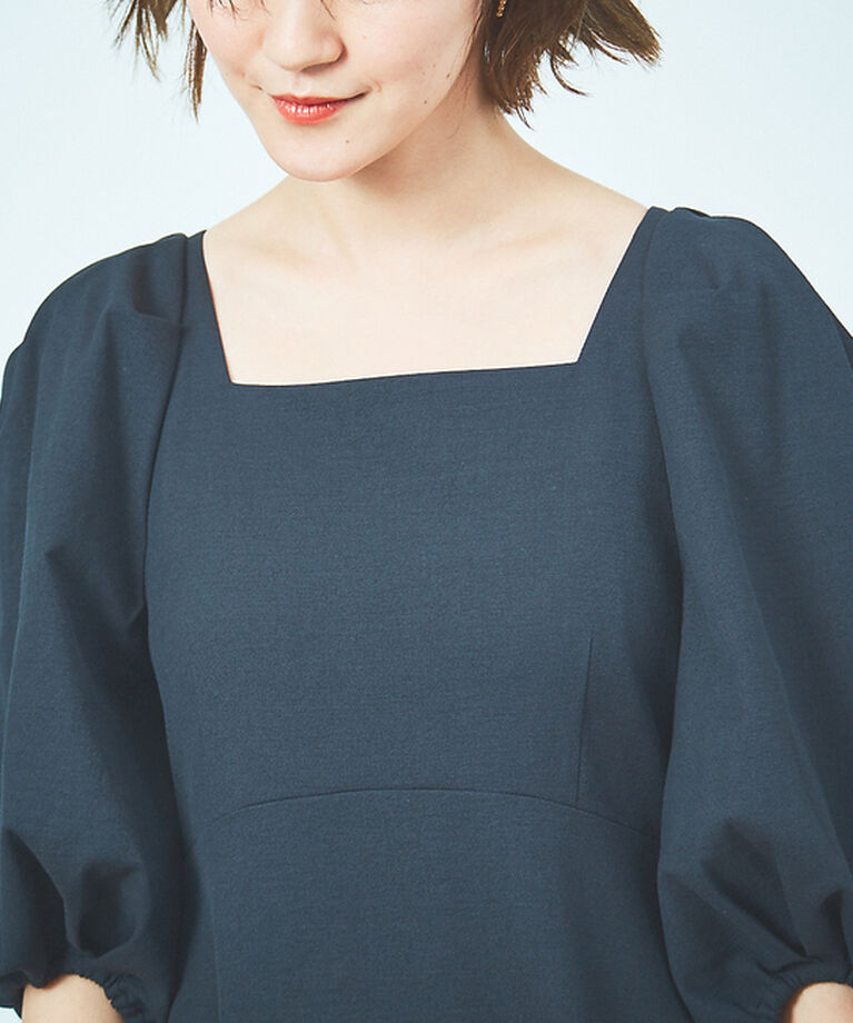 Rouge vif「ボリュームスリーブシェルタリングワンピース」|ワンピース|