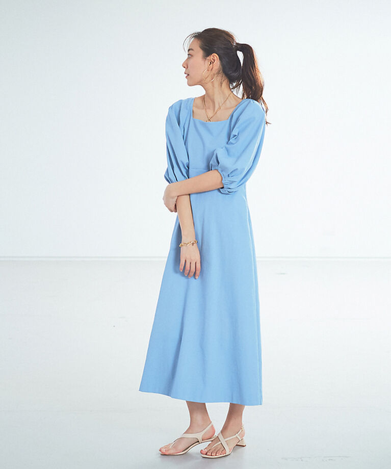 Rouge vif「ボリュームスリーブシェルタリングワンピース」|ワンピース|