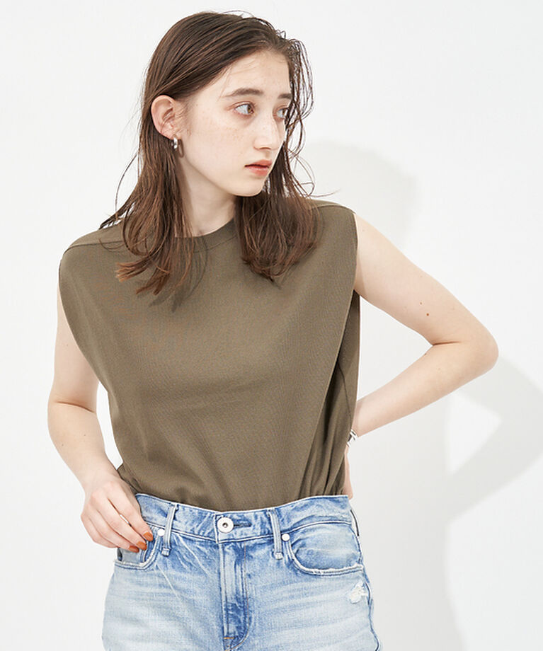 Rouge vif「ウォッシャブルニットプルオーバー」|ニット・セーター|カーキ
