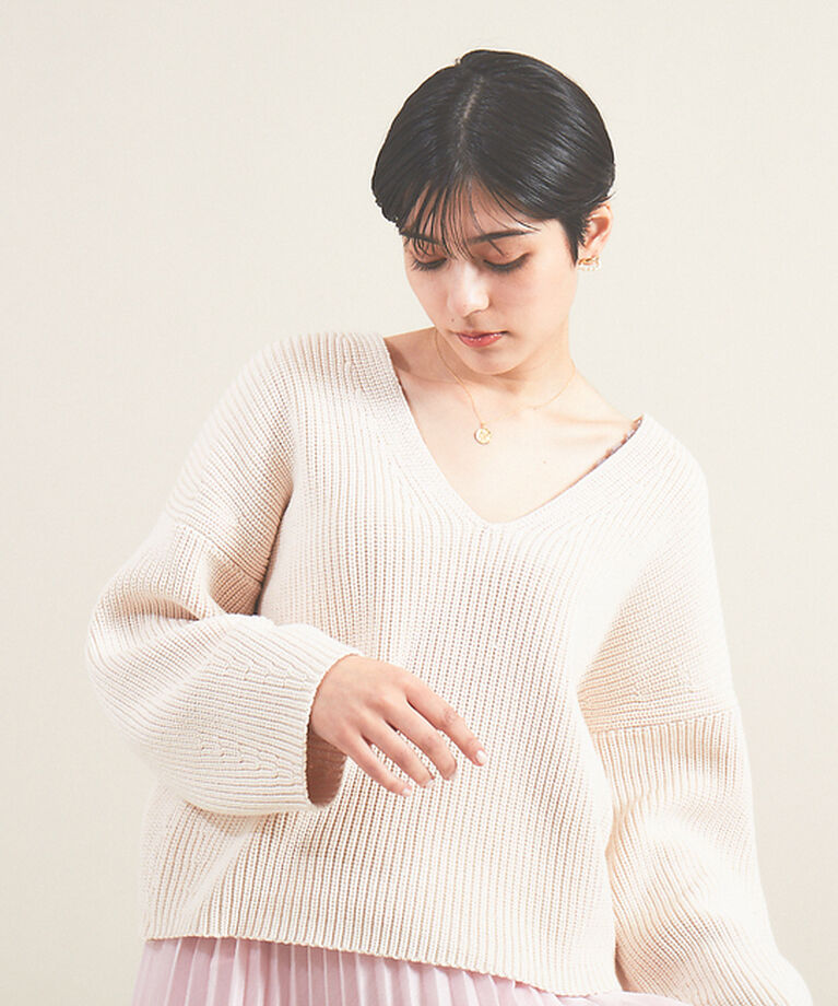 Rouge vif「片畦2WAYローゲージニット」|ニット・セーター|