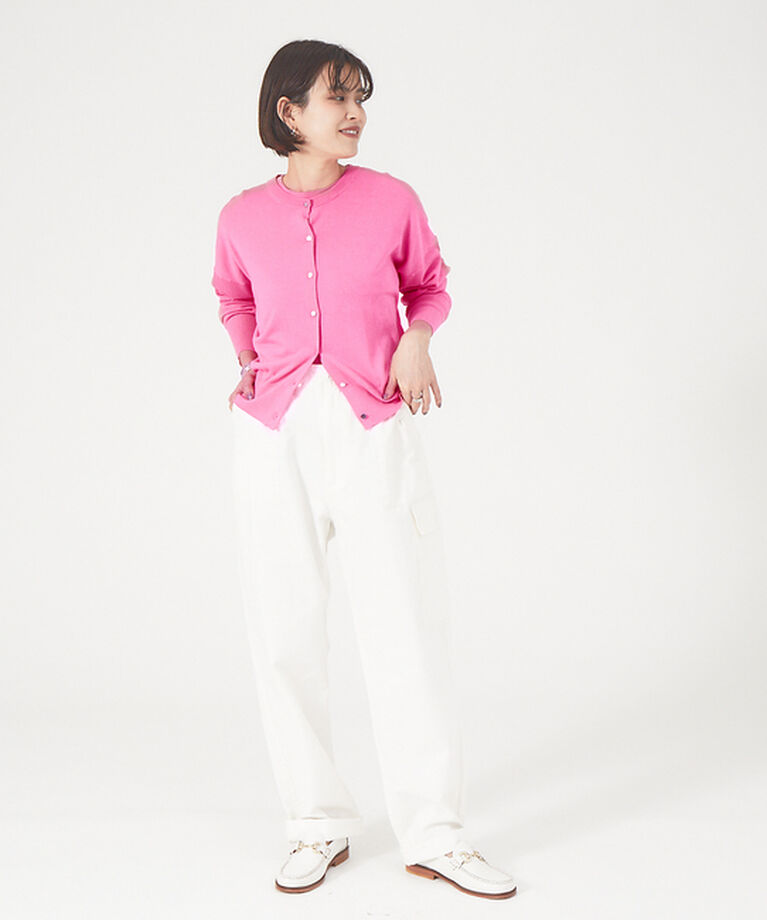 Rouge vif「【アンサンブル対応】SI混ドロップスリーブカーディガン」|カーディガン|