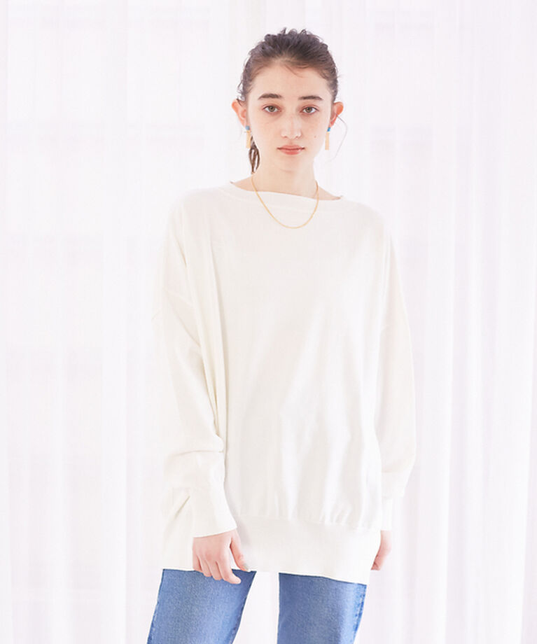 Rouge vif「クルーネックオーバープルオーバー」|ニット・セーター|オフホワイト