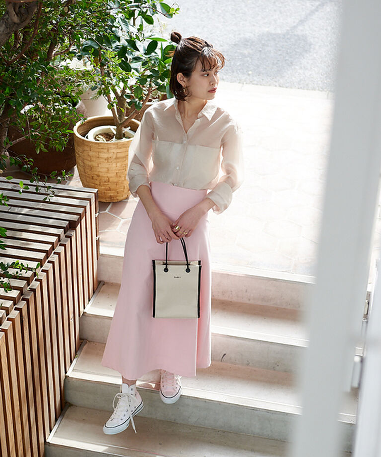 Rouge vif「【XSサイズ展開】シェルタリングフレアスカート」|スカート|