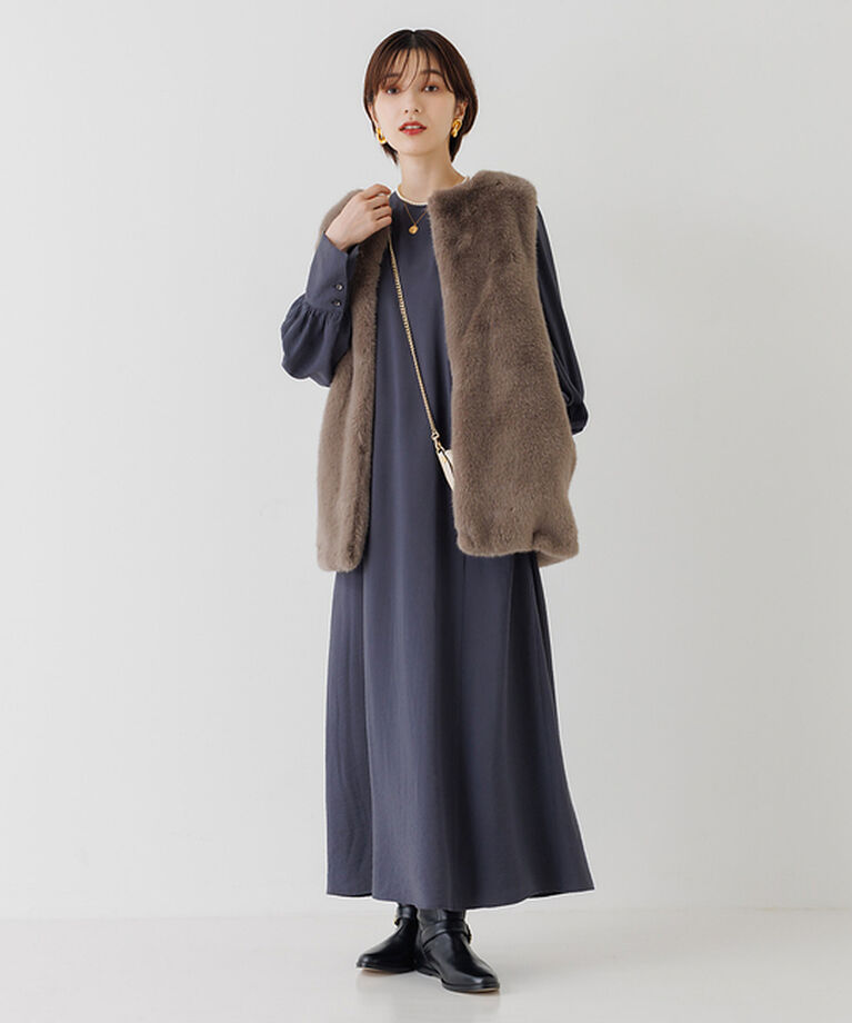 Rouge vif「パフスリーブワンピース」|ワンピース|スミクロ