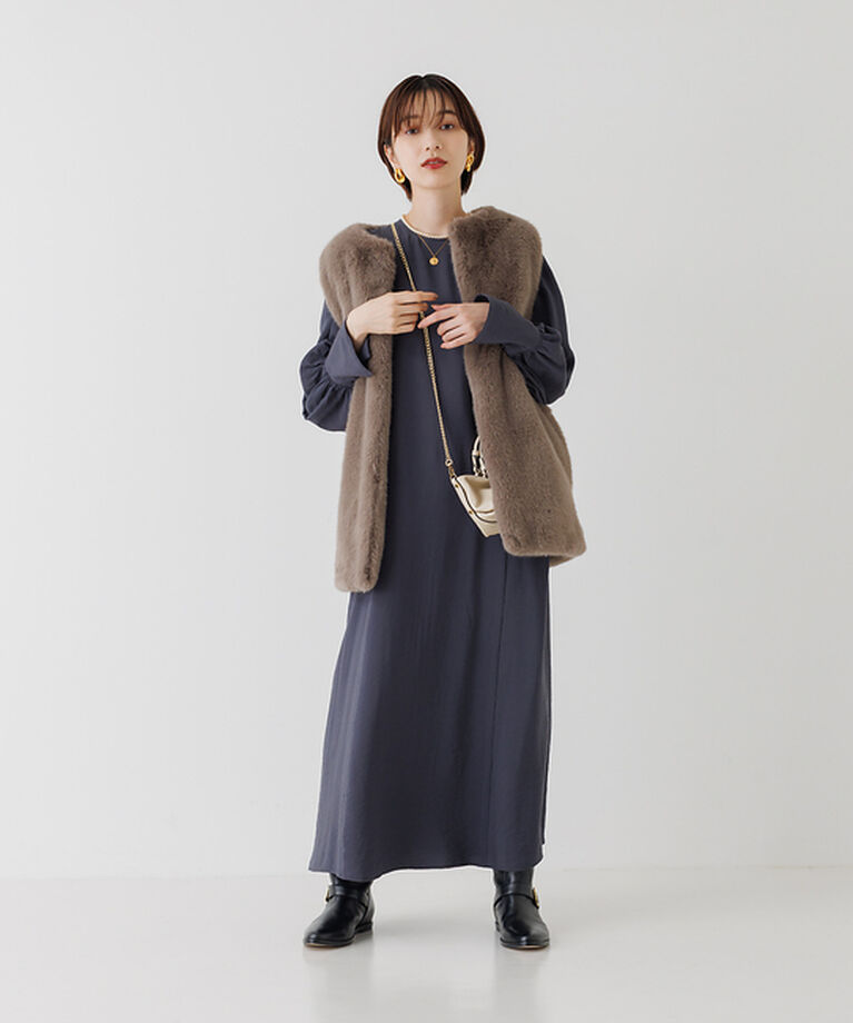 Rouge vif「パフスリーブワンピース」|ワンピース|