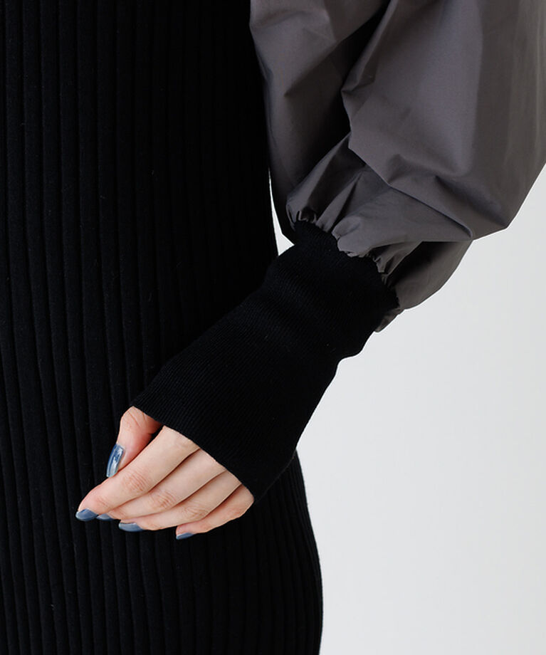 Rouge vif「ファブリック  スリーブニットワンピース」|ワンピース|