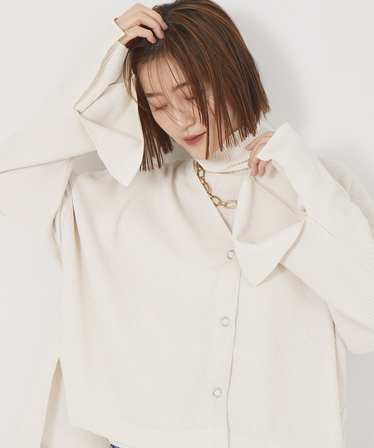 Rouge vif「ワッフルカーディガン」|カーディガン|