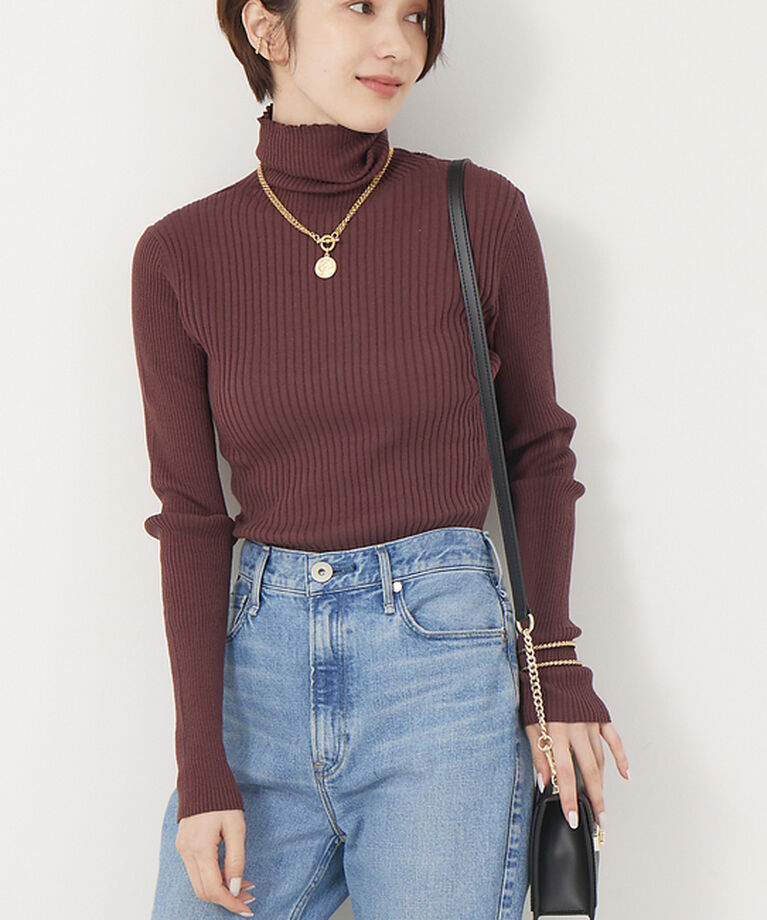 Rouge vif「コットンシルクリブタートル」|Tシャツ・カットソー|ブラウン