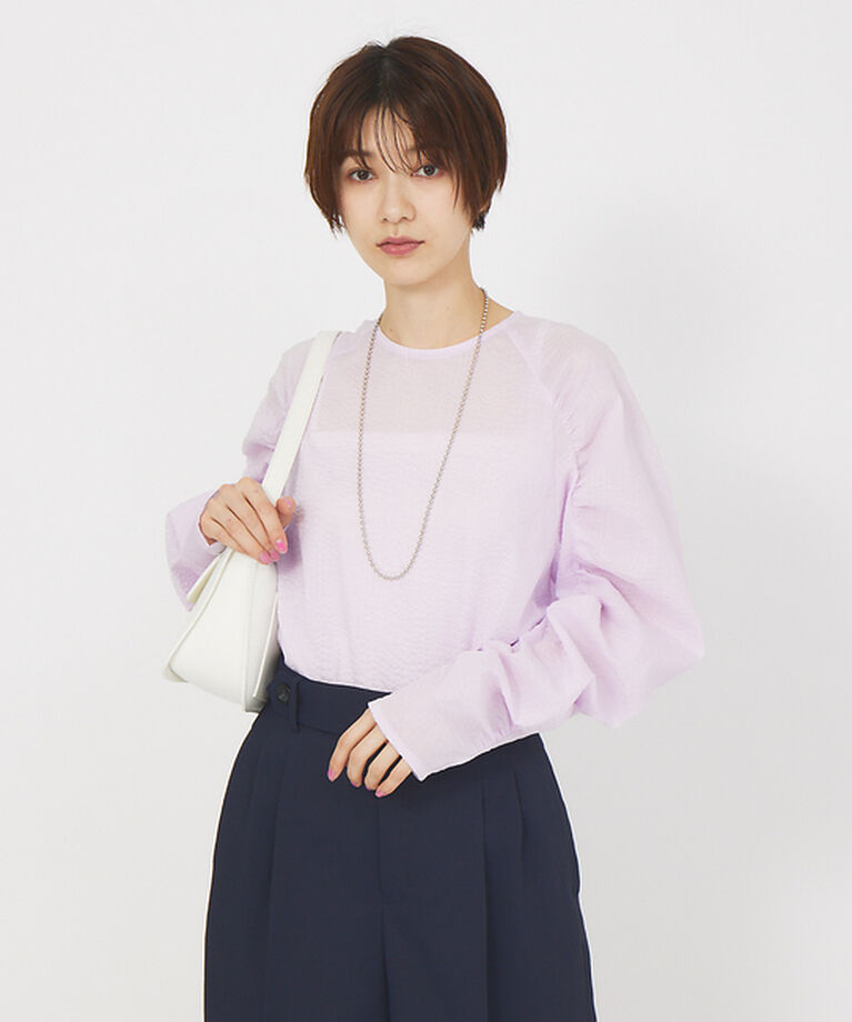 Rouge vif「スリーブギャザーブラウス」|シャツ・ブラウス|