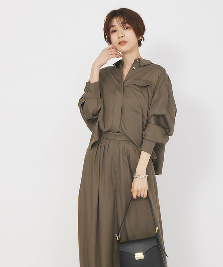 Rouge vif「【セットアップ対応】スリーブスリットシャツ」|シャツ・ブラウス|