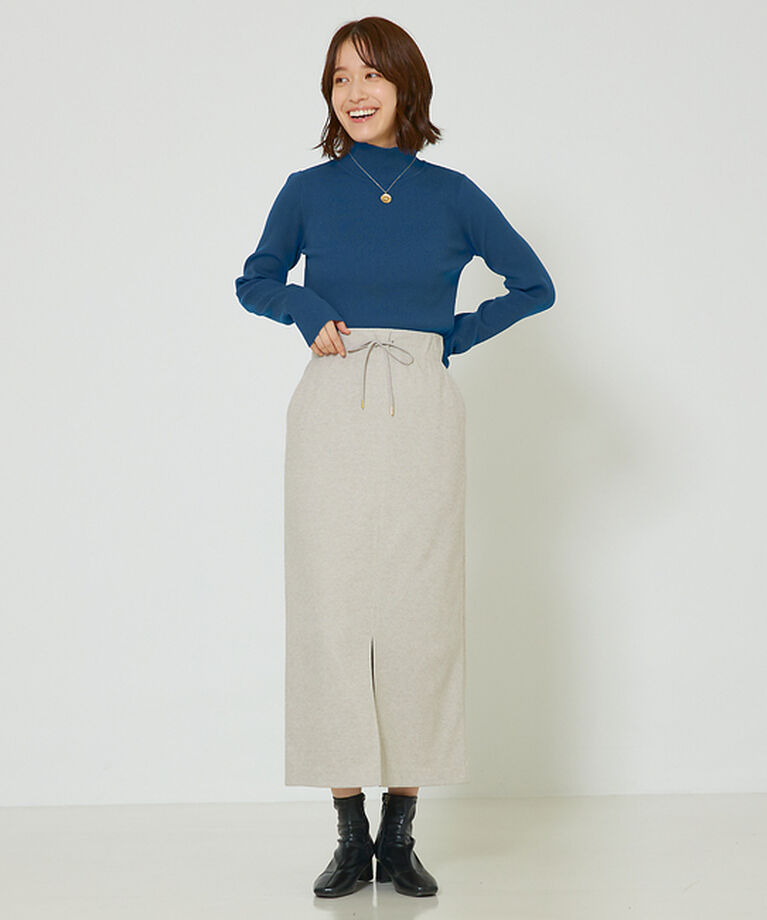 abahouse mavie「ポリエステルリブハイネックプルオーバー」|ニット・セーター|