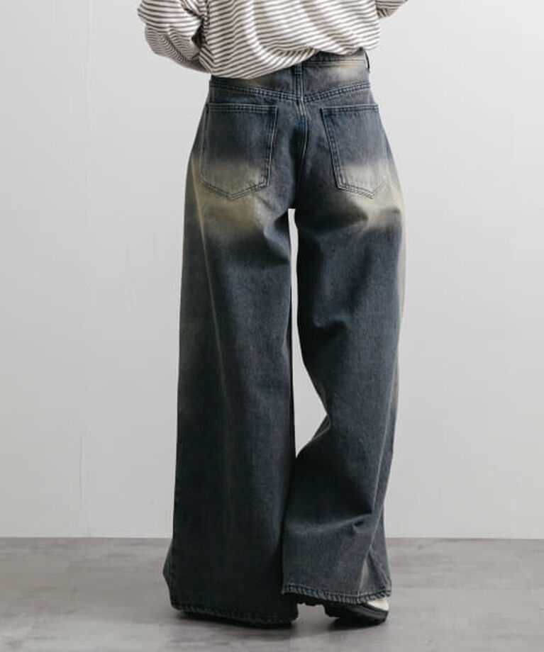 SENSE OF PLACE by URBAN RESEARCH「SENSE OF PLACE ヴィンテージライクデニムワイドパンツ」|デニム|
