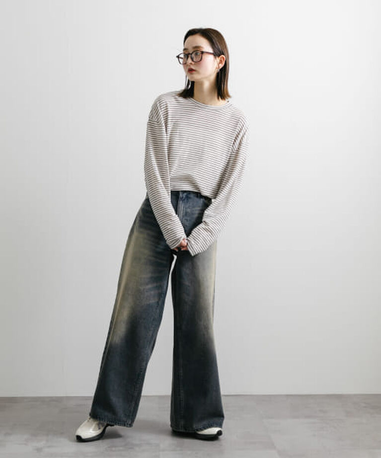 SENSE OF PLACE by URBAN RESEARCH「SENSE OF PLACE ヴィンテージライクデニムワイドパンツ」|デニム|