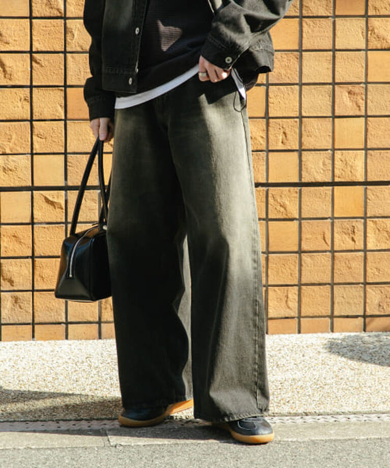 SENSE OF PLACE by URBAN RESEARCH「SENSE OF PLACE ヴィンテージライクデニムワイドパンツ」|デニム|