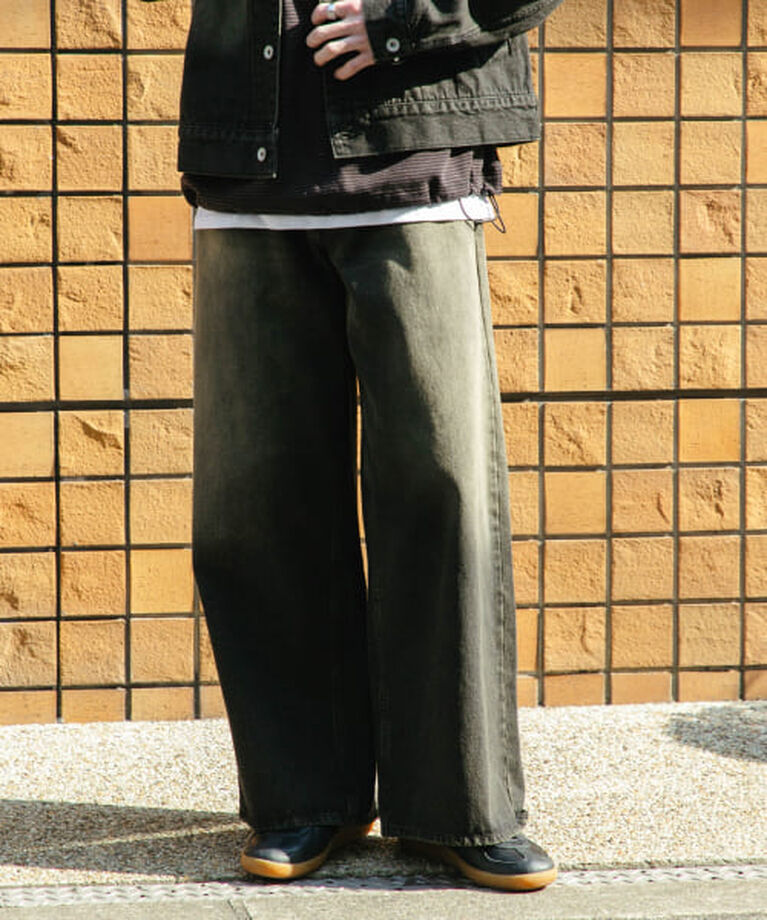 SENSE OF PLACE by URBAN RESEARCH「SENSE OF PLACE ヴィンテージライクデニムワイドパンツ」|デニム|