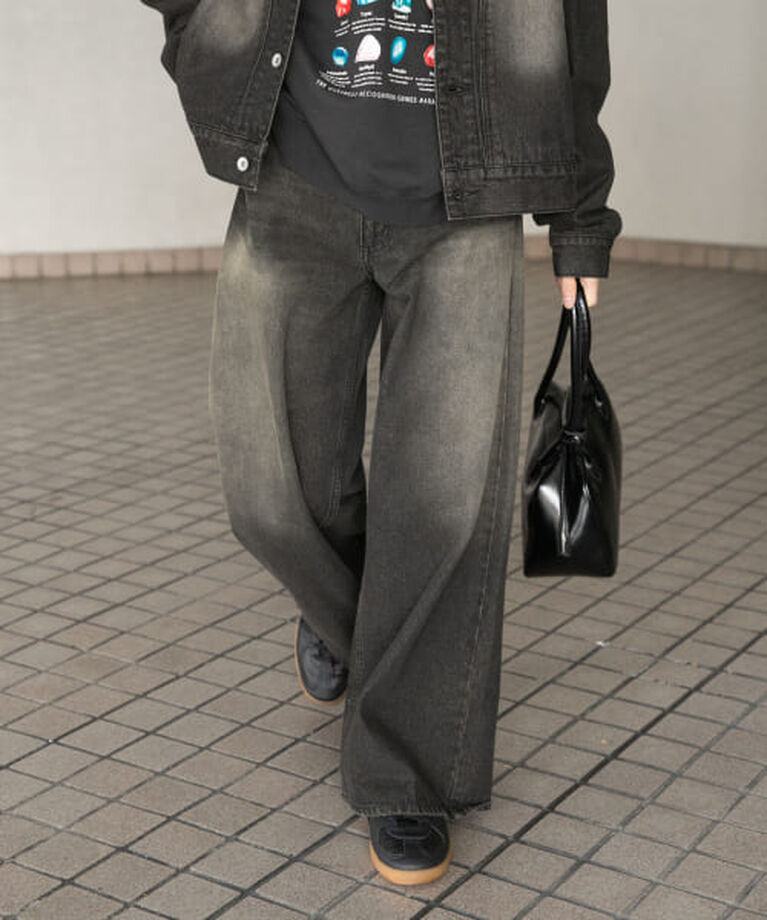 SENSE OF PLACE by URBAN RESEARCH「SENSE OF PLACE ヴィンテージライクデニムワイドパンツ」|デニム|