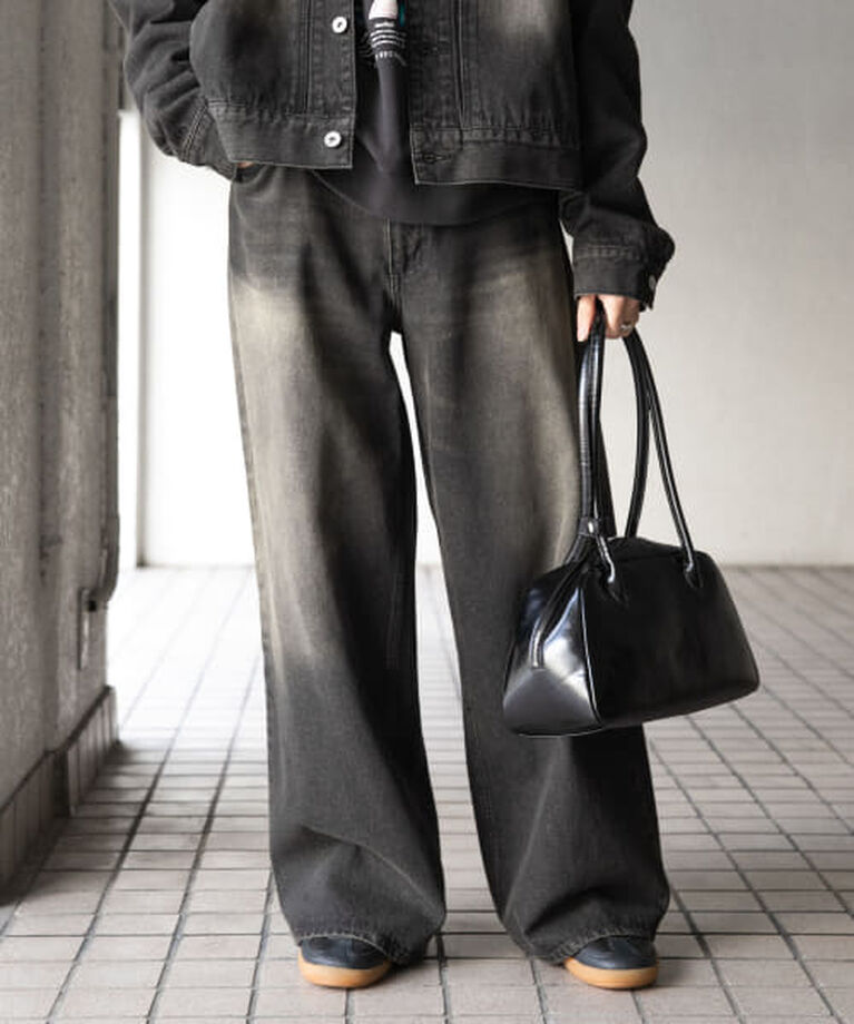 SENSE OF PLACE by URBAN RESEARCH「SENSE OF PLACE ヴィンテージライクデニムワイドパンツ」|デニム|