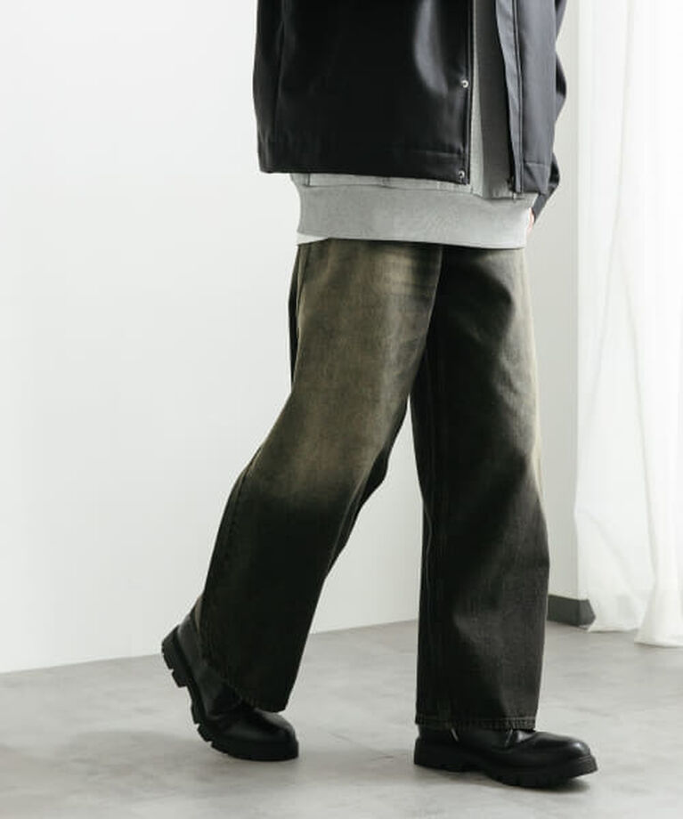 SENSE OF PLACE by URBAN RESEARCH「SENSE OF PLACE ヴィンテージライクデニムワイドパンツ」|デニム|
