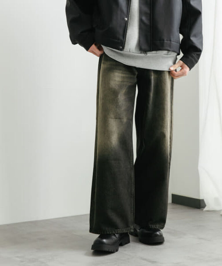 SENSE OF PLACE by URBAN RESEARCH「SENSE OF PLACE ヴィンテージライクデニムワイドパンツ」|デニム|