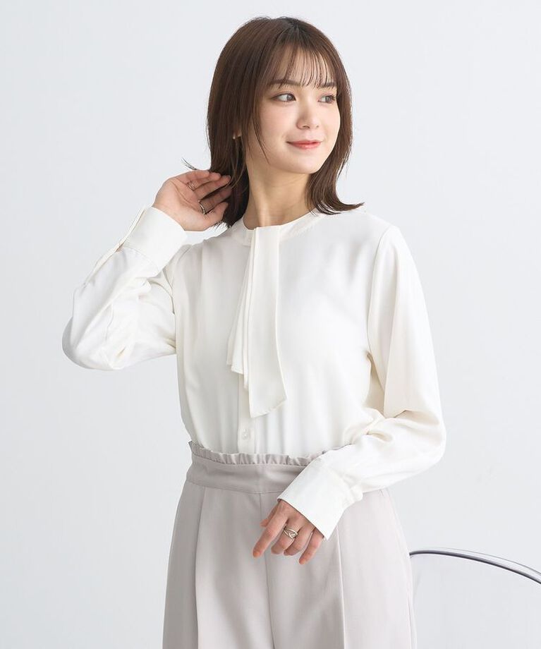 earth music&ecology「2WAYボウタイブラウス　25SS オフィス 春 夏」|シャツ・ブラウス|