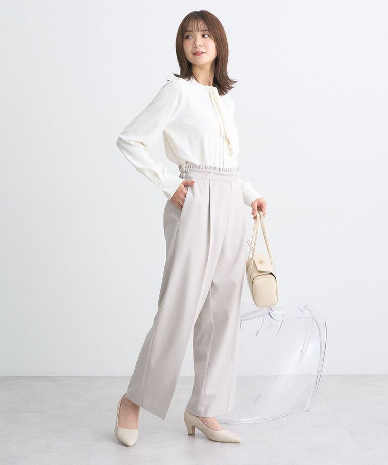 earth music&ecology「2WAYボウタイブラウス　25SS オフィス 春 夏」|シャツ・ブラウス|