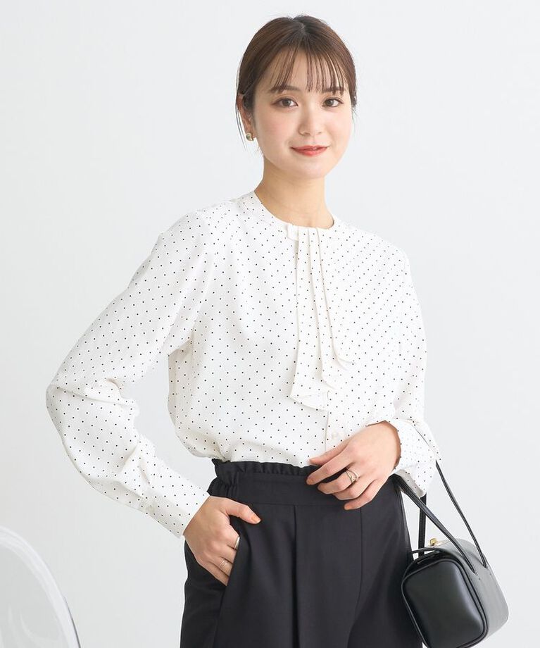 earth music&ecology「2WAYボウタイブラウス　25SS オフィス 春 夏」|シャツ・ブラウス|