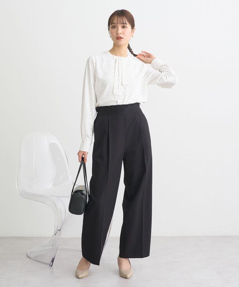 earth music&ecology「2WAYボウタイブラウス　25SS オフィス 春 夏」|シャツ・ブラウス|