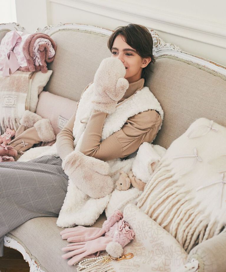 Maison de FLEUR「フリンジストール」|ストール|
