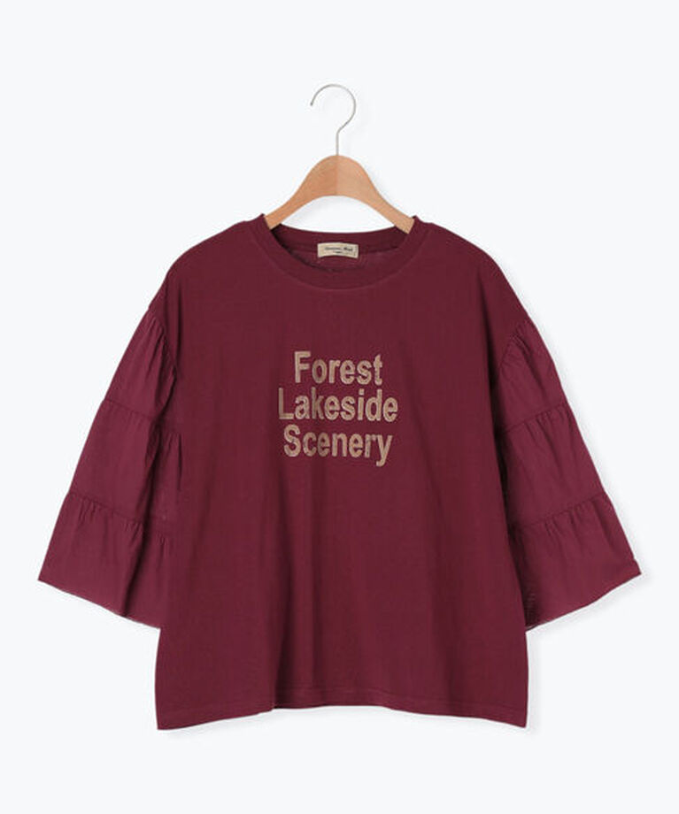 Samansa Mos2「袖ティアードTシャツ」|Tシャツ・カットソー|