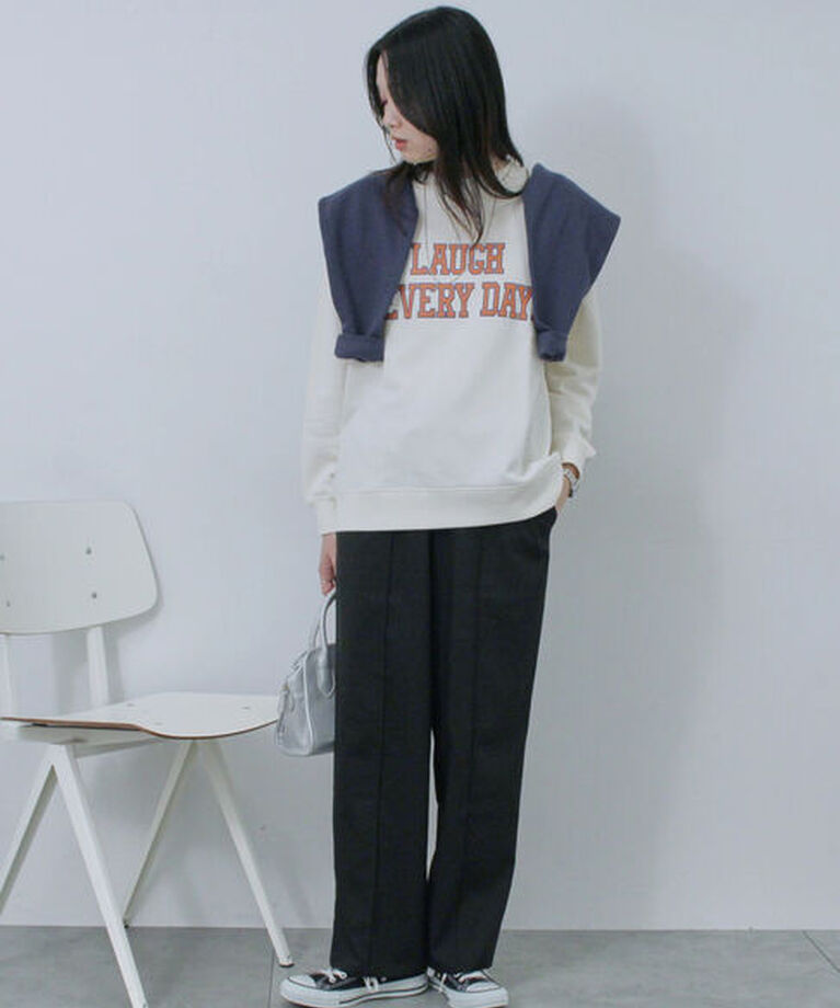 Samansa Mos2 blue「ピンタックイージーパンツ」|その他|