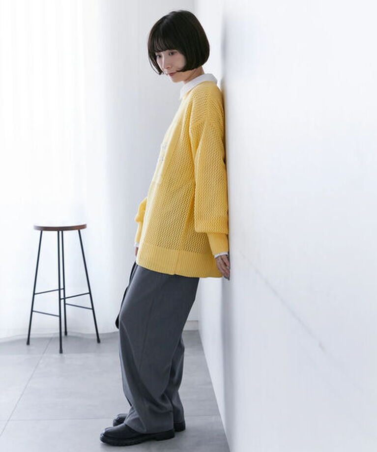 Samansa Mos2 blue「ピンタックイージーパンツ」|その他|