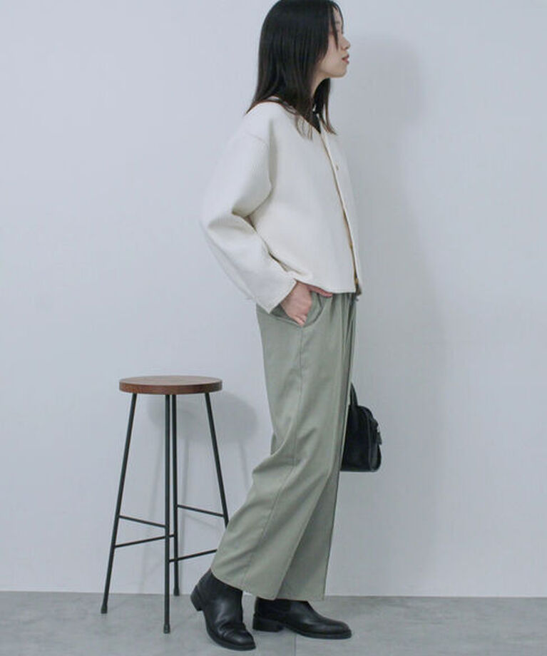 Samansa Mos2 blue「ピンタックイージーパンツ」|その他|