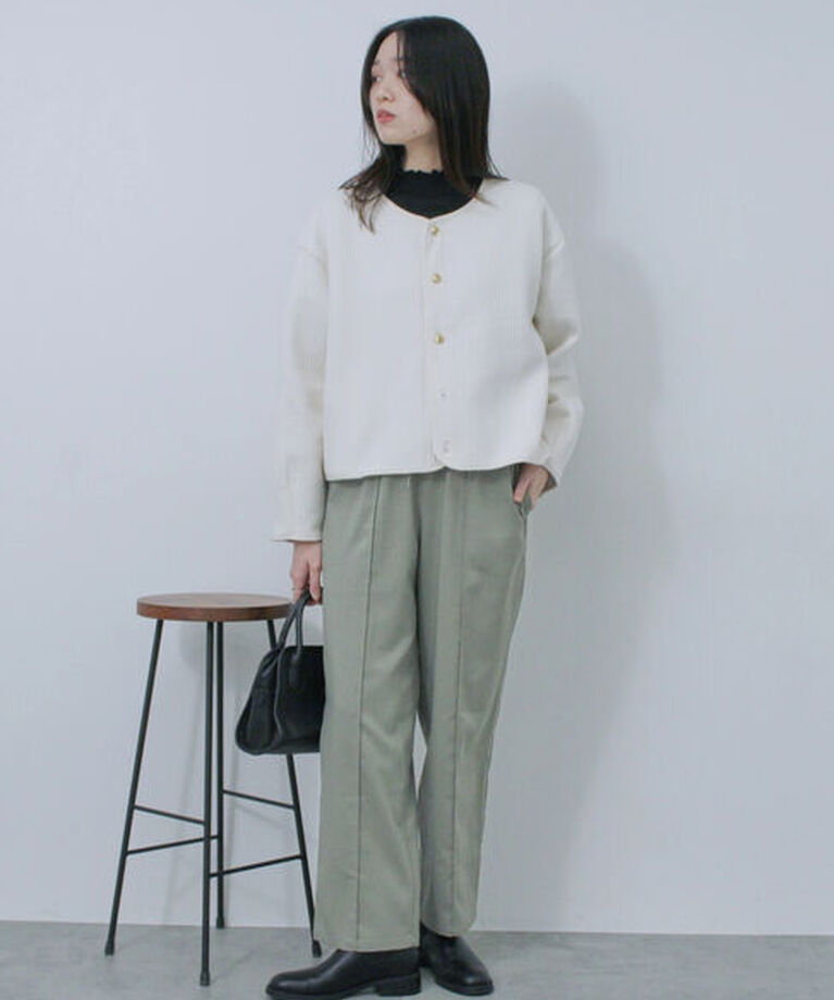Samansa Mos2 blue「ピンタックイージーパンツ」|その他|