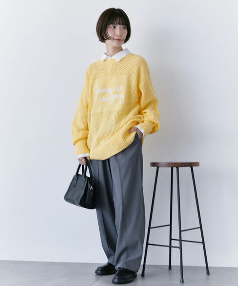 Samansa Mos2 blue「ピンタックイージーパンツ」|その他|