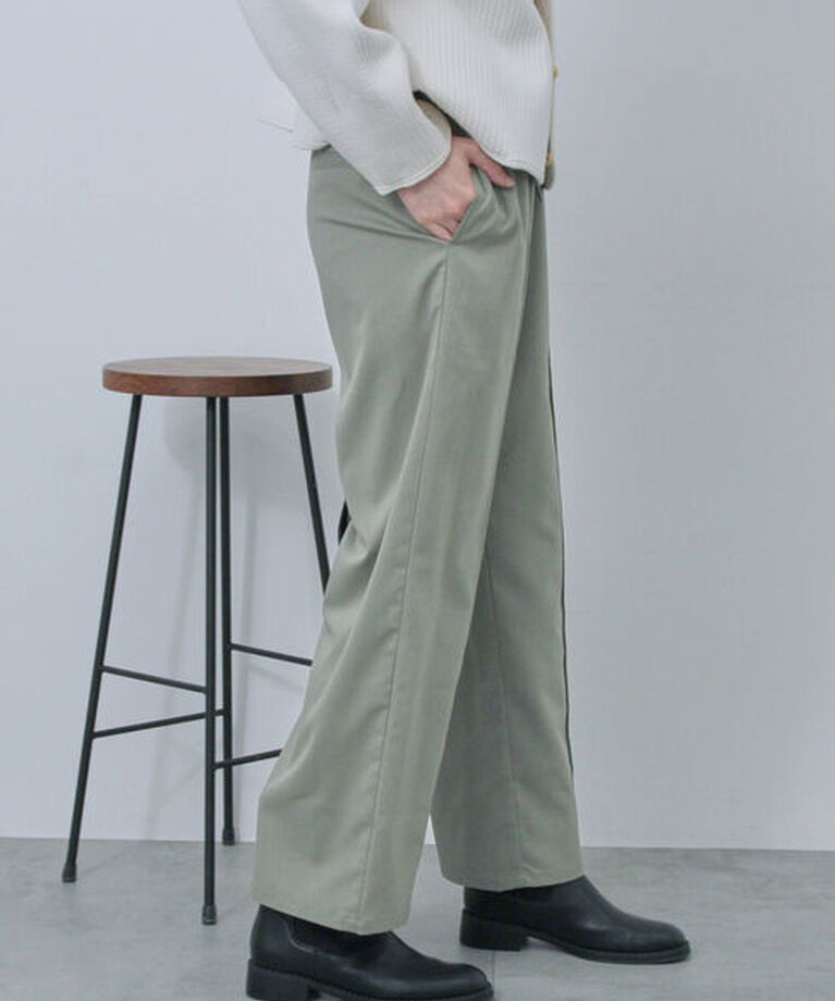 Samansa Mos2 blue「ピンタックイージーパンツ」|その他|