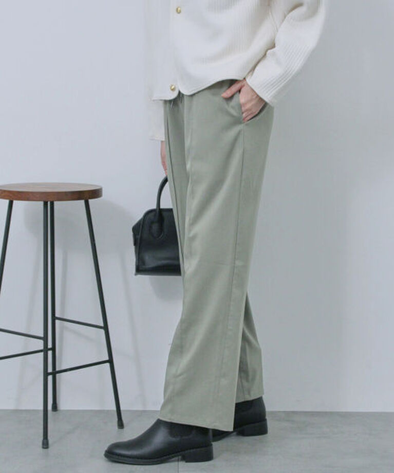 Samansa Mos2 blue「ピンタックイージーパンツ」|その他|