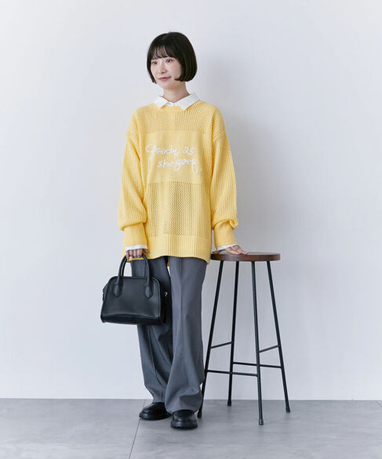Samansa Mos2 blue「ピンタックイージーパンツ」|その他|