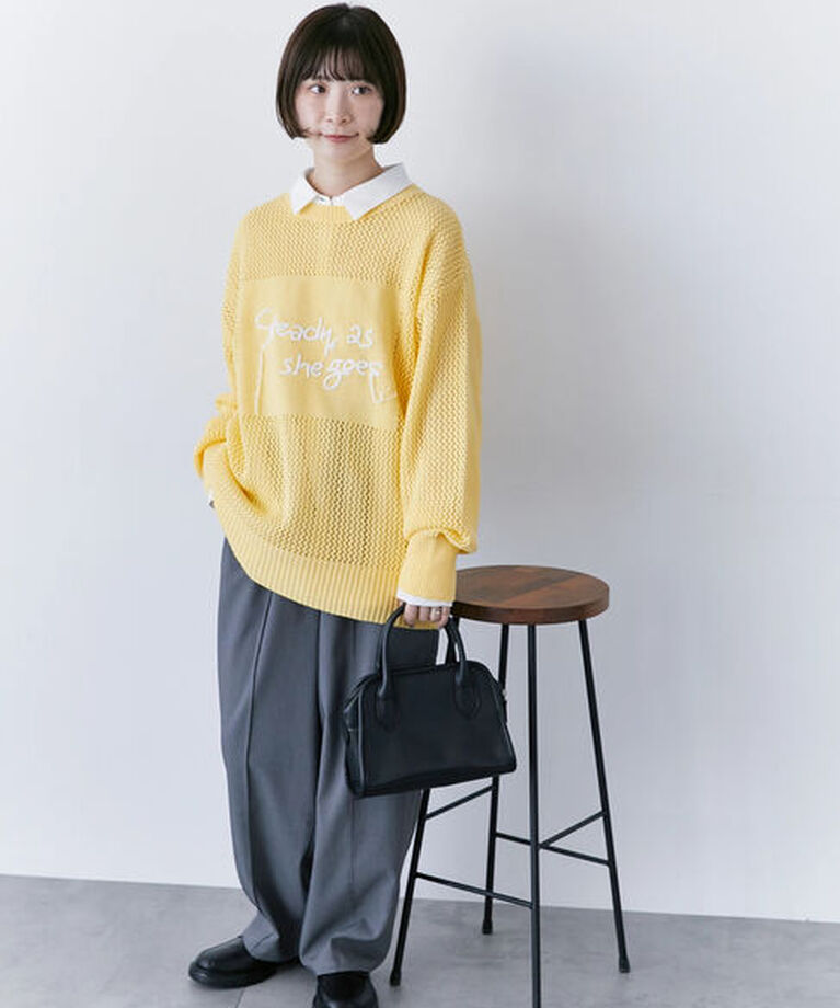 Samansa Mos2 blue「ピンタックイージーパンツ」|その他|