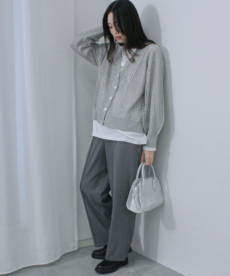 Samansa Mos2 blue「ピンタックイージーパンツ」|その他|