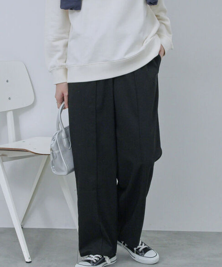 Samansa Mos2 blue「ピンタックイージーパンツ」|その他|