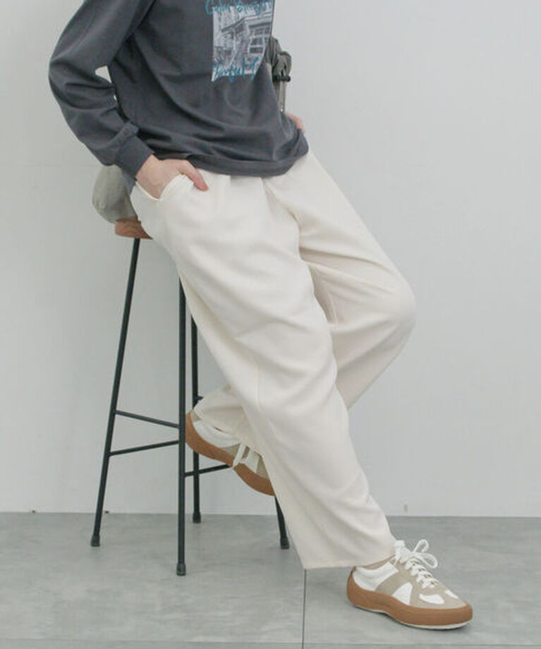 Samansa Mos2 blue「ハイウエストワイドパンツ」|その他|
