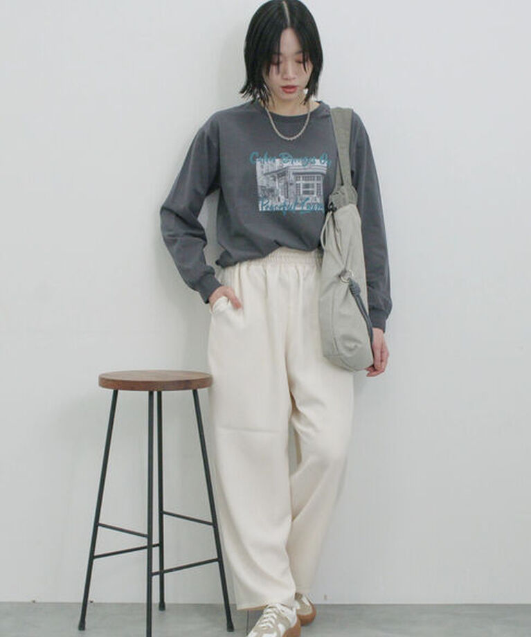 Samansa Mos2 blue「ハイウエストワイドパンツ」|その他|