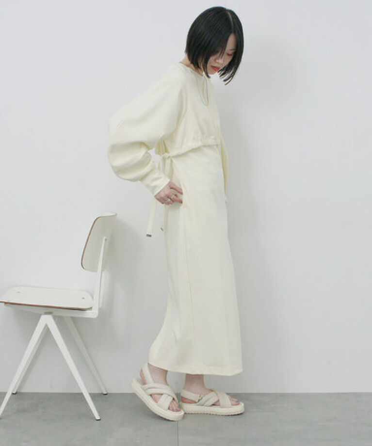Samansa Mos2 blue「クロップドレイヤードワンピース」|ワンピース|