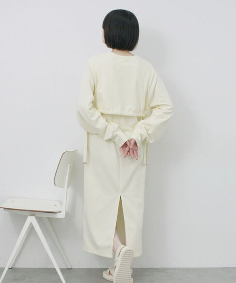 Samansa Mos2 blue「クロップドレイヤードワンピース」|ワンピース|