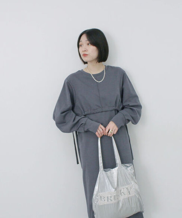 Samansa Mos2 blue「クロップドレイヤードワンピース」|ワンピース|