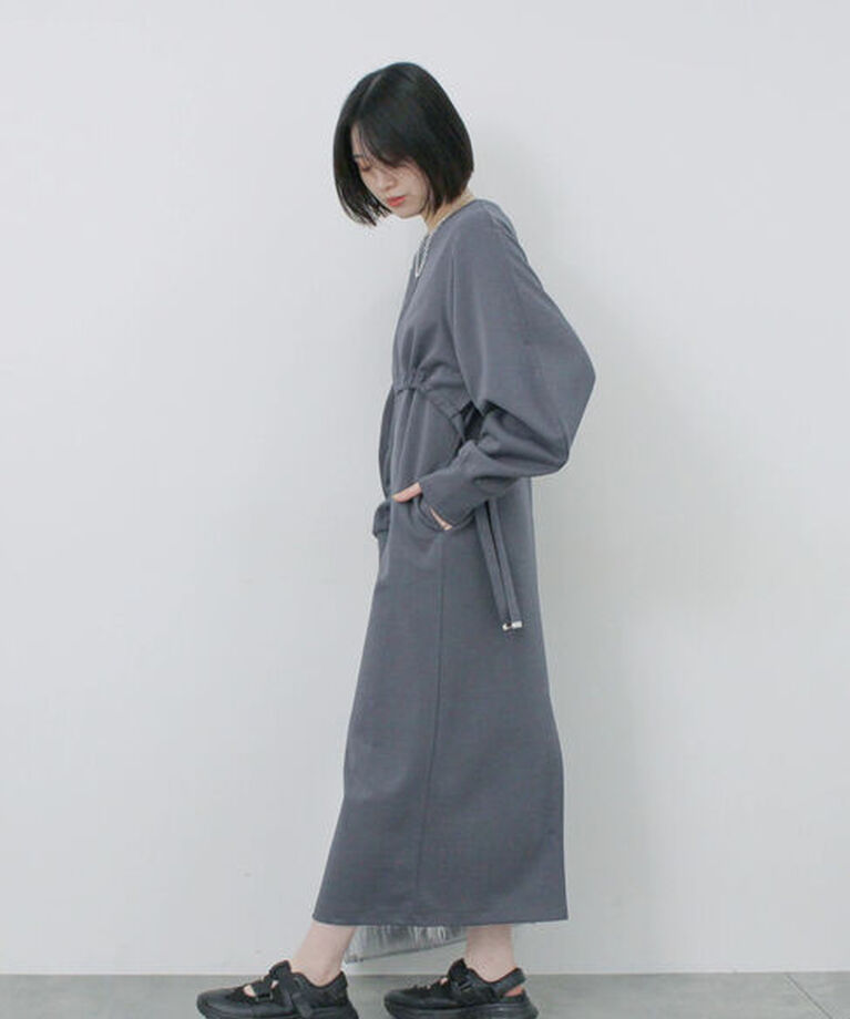 Samansa Mos2 blue「クロップドレイヤードワンピース」|ワンピース|