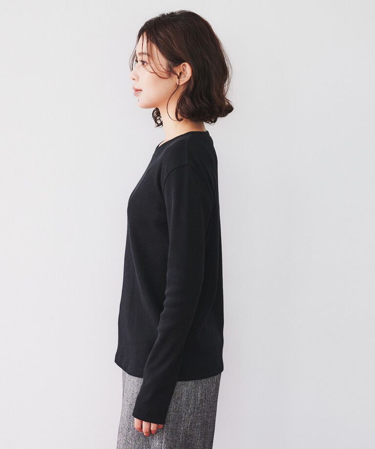 UNTITLED「【長袖Tシャツ】ラメテレコカットソー」|Tシャツ・カットソー|