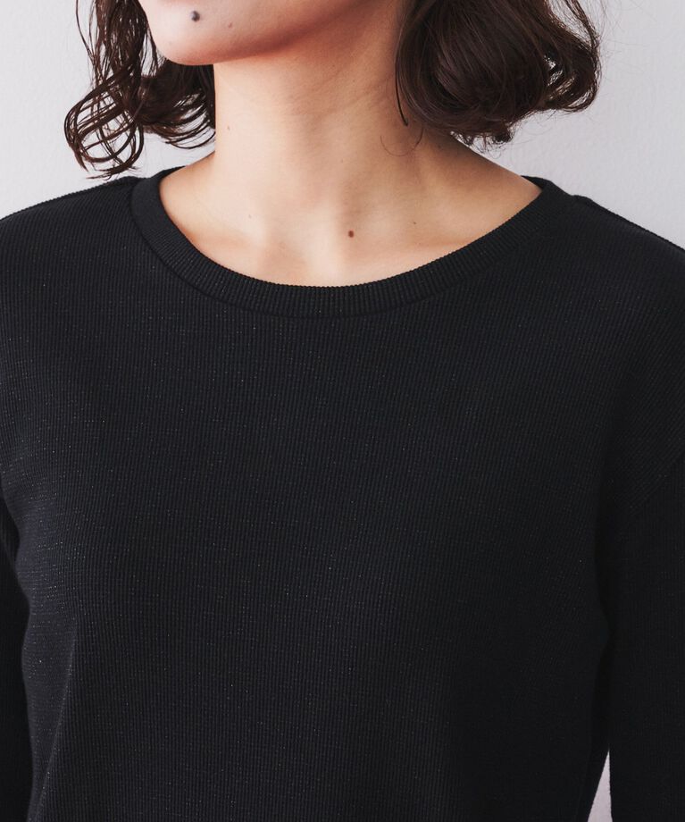 UNTITLED「【長袖Tシャツ】ラメテレコカットソー」|Tシャツ・カットソー|